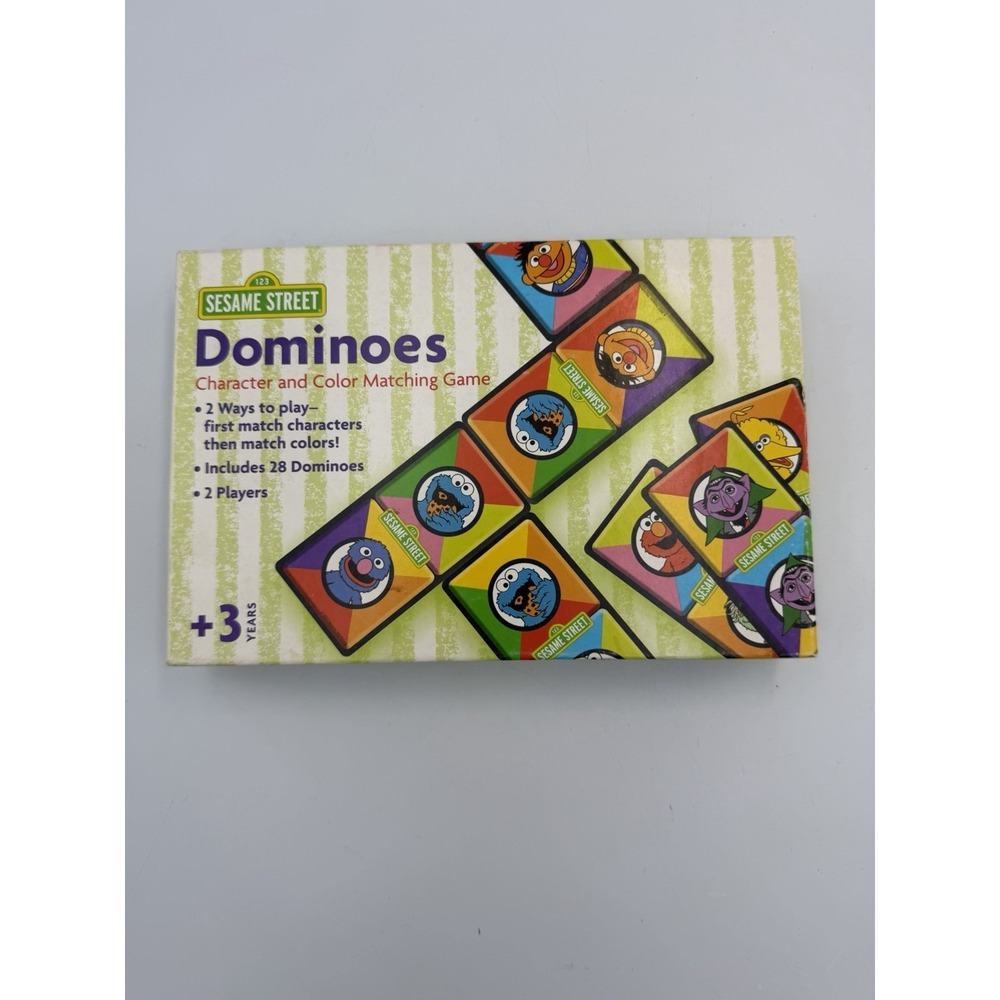 New Sealed Sesame Street Dominoes Character Color Matching Game RoseArt 2003
